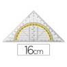 ESCUADRA LIDERPAPEL GEOMETRIA 16 CM PLASTICO CRISTAL