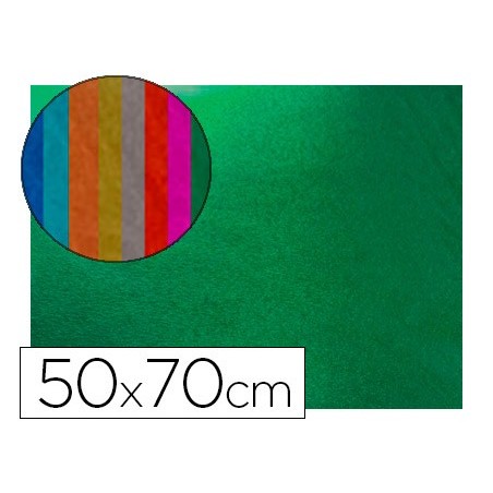 GOMA EVA LIDERPAPEL 50X70 CM ESPESOR 2 MM METALIZADA VERDE