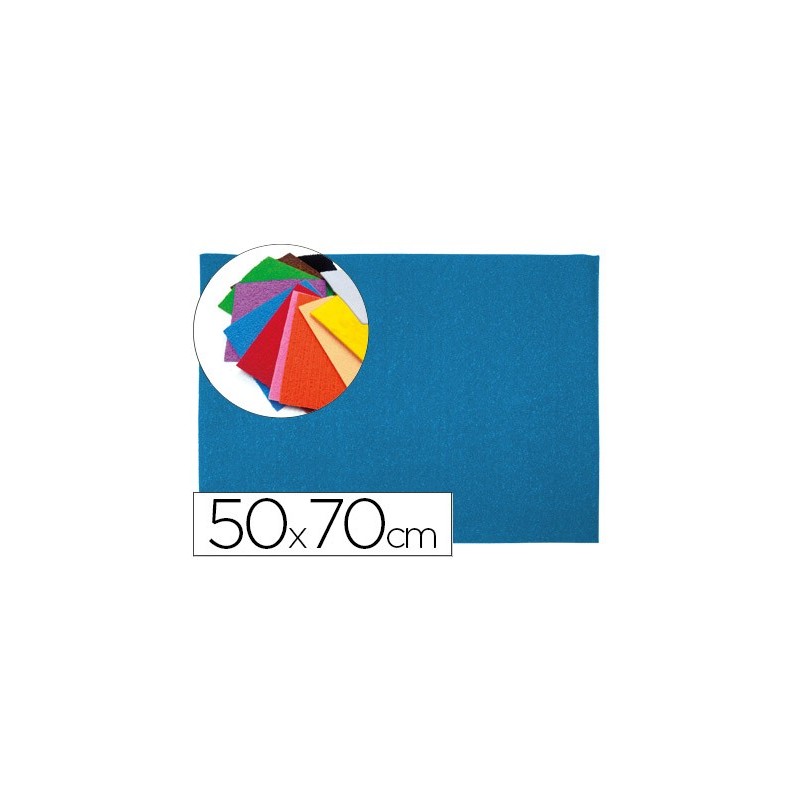 GOMA EVA LIDERPAPEL 50X70CM 60G/M2 ESPESOR 2MM TEXTURA TOALLA AZUL