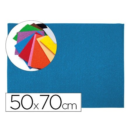 GOMA EVA LIDERPAPEL 50X70CM 60G/M2 ESPESOR 2MM TEXTURA TOALLA AZUL