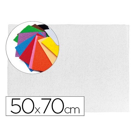 GOMA EVA LIDERPAPEL 50X70CM 60G/M2 ESPESOR 2MM TEXTURA TOALLA BLANCO