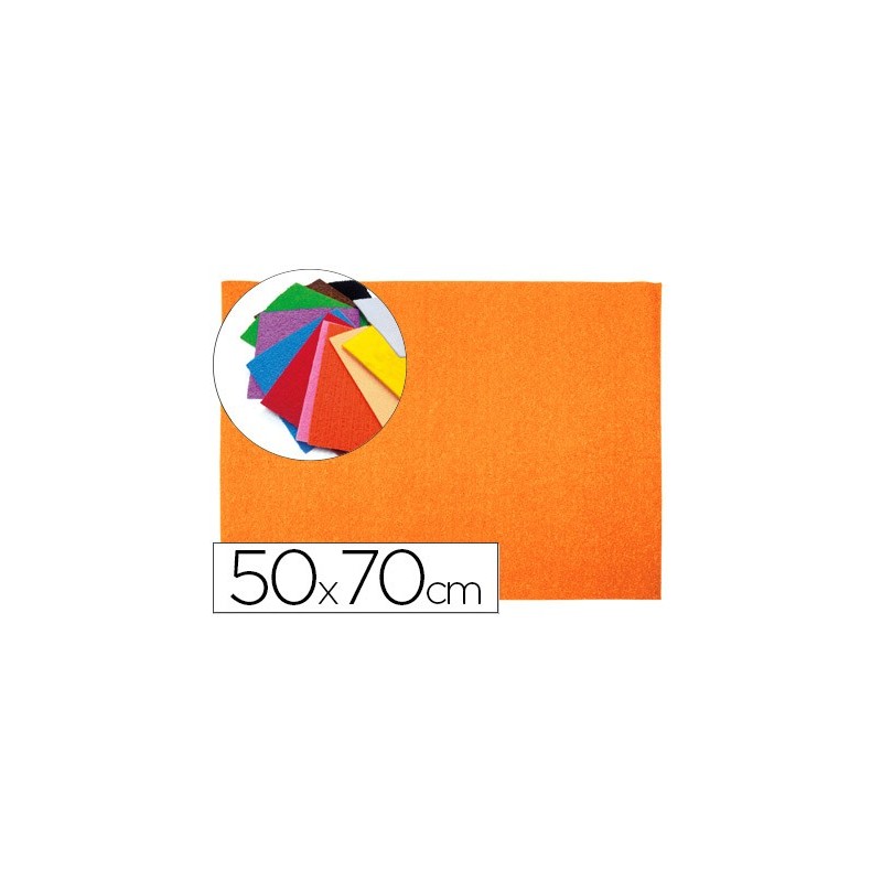 GOMA EVA LIDERPAPEL 50X70CM 60G/M2 ESPESOR 2MM TEXTURA TOALLA NARANJA