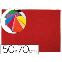 GOMA EVA LIDERPAPEL 50X70CM 60G/M2 ESPESOR 2MM TEXTURA TOALLA ROJO