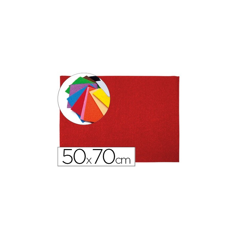 GOMA EVA LIDERPAPEL 50X70CM 60G/M2 ESPESOR 2MM TEXTURA TOALLA ROJO