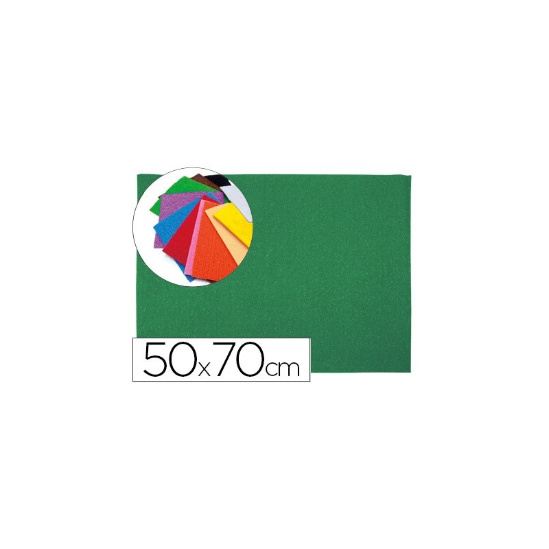 GOMA EVA LIDERPAPEL 50X70CM 60G/M2 ESPESOR 2MM TEXTURA TOALLA VERDE