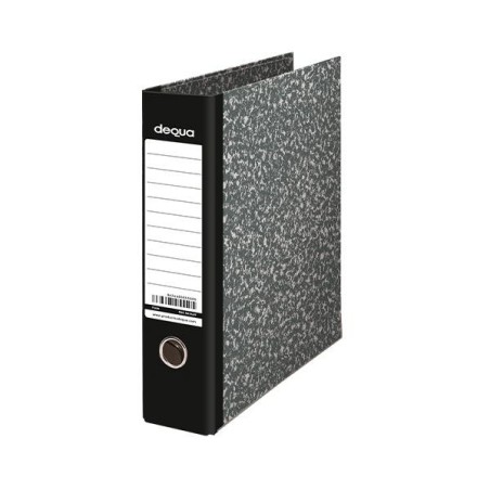 Archivador A-Z Dequa - Sin rado - Folio - Lomo 75 mm - Jaspeado gris claro