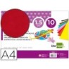GOMA EVA LIDERPAPEL DIN A4 60G/M2 ESPESOR 1,5MM ROJO PAQUETE DE 10 HOJAS