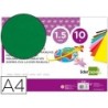 GOMA EVA LIDERPAPEL DIN A4 60G/M2 ESPESOR 1,5MM VERDE PAQUETE DE 10 HOJAS