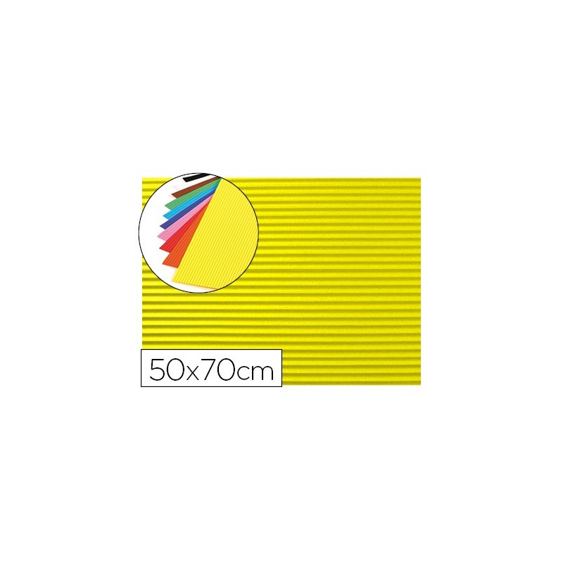 GOMA EVA ONDULADA LIDERPAPEL 50X70CM 2,2MM DE ESPESOR AMARILLO