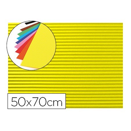 GOMA EVA ONDULADA LIDERPAPEL 50X70CM 2,2MM DE ESPESOR AMARILLO
