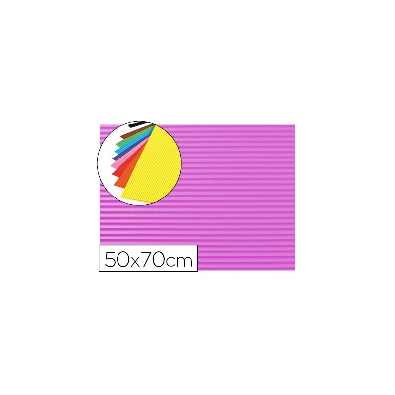 GOMA EVA ONDULADA LIDERPAPEL 50X70CM 2,2MM DE ESPESOR ROSA