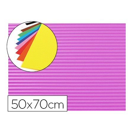 GOMA EVA ONDULADA LIDERPAPEL 50X70CM 2,2MM DE ESPESOR ROSA