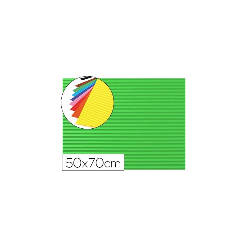 GOMA EVA ONDULADA LIDERPAPEL 50X70CM 2,2MM DE ESPESOR VERDE