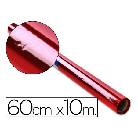 PAPEL CELOFAN LIDERPAPEL ROLLO ROJO -0,60 X 10 MT