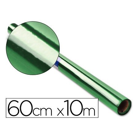 PAPEL CELOFAN LIDERPAPEL ROLLO VERDE -0,60 X 10 MT