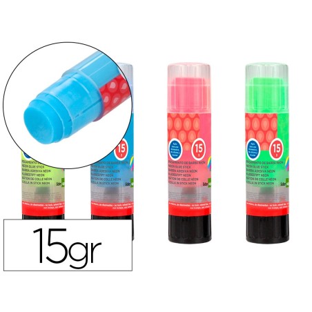 PEGAMENTO LIDERPAPEL EN BARRA 15 GR COLOR NEON UNIDAD (PACK INDIVISIBLE 24 UDS)