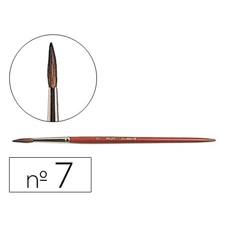 PINCELES ACUARELA LIDERPAPEL N  7 -VIROLA CROMADA PELO ENGOMADO