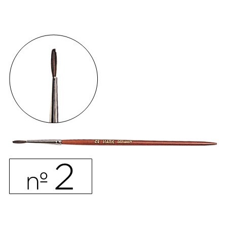 PINCELES ACUARELA LIDERPAPEL N 2 -VIROLA CROMADA PELO ENGOMADO