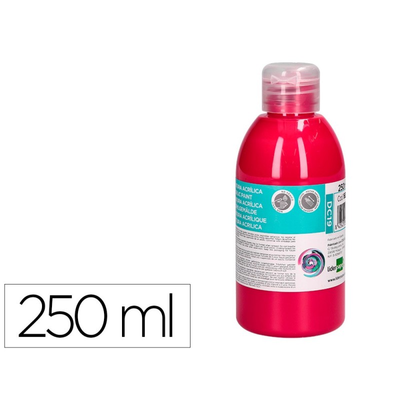 PINTURA ACRILICA LIDERPAPEL BOTE DE 250 ML MAGENTA