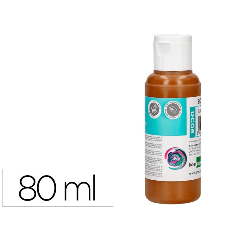 PINTURA ACRILICA LIDERPAPEL BOTE DE 80 ML MARRON