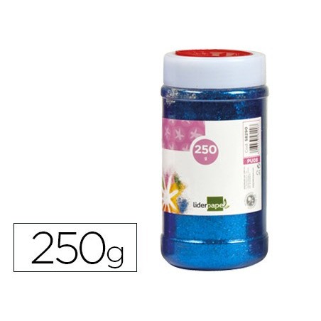 PURPURINA LIDERPAPEL FANTASIA COLOR AZUL METALIZADO BOTE DE 250 GR