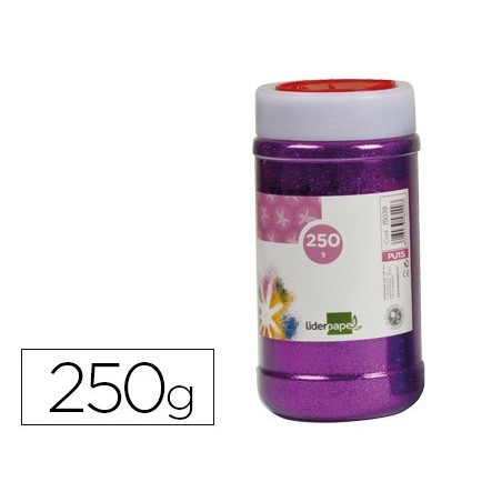 PURPURINA LIDERPAPEL FANTASIA COLOR VIOLETA METALIZADO BOTE DE 250 GR