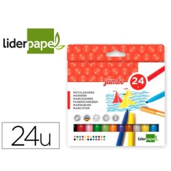 ROTULADOR LIDERPAPEL JUMBO CAJA 24 COLORES