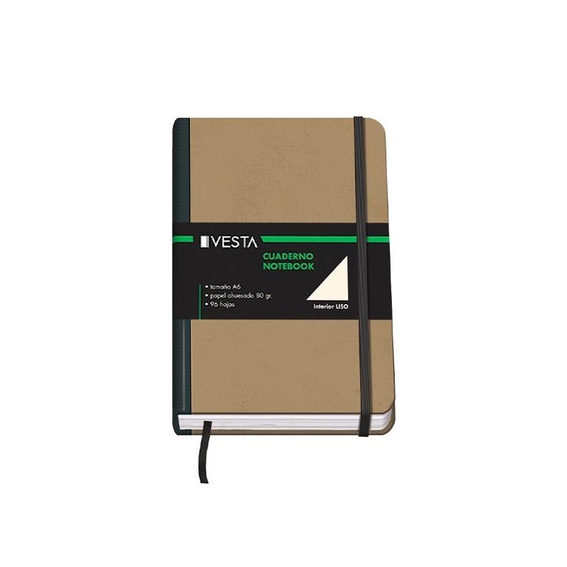 Cuaderno Dohe Vesta Nature - Cosido - A6 - Liso - 192 hojas - 80 g Cuaderno Dohe Vesta Nature - Cosido - A6 - Liso - 192 hojas - 80 g