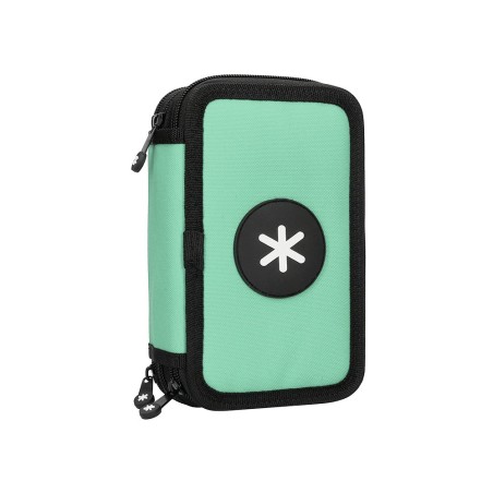 PLUMIER ESCOLAR ANTARTIK TRIPLE COLOR MENTA 36 PIEZAS