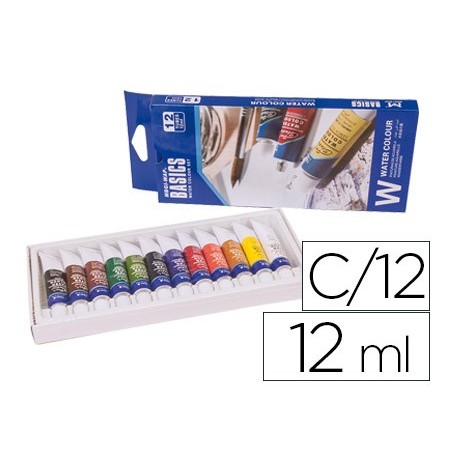 ACUARELA ARTIST CAJA CARTON DE 12 COLORES SURTIDOS DE 12 ML