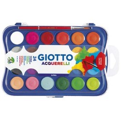ACUARELA GIOTTO 24 COLORES ESTUCHE DE PLASTICO