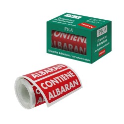Etiquetas para envíos Dohe - Texto: Contiene albarán - 50 x 100 mm - Rollo 200 etiquetas
