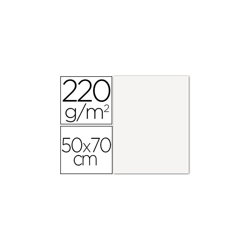 CARTULINA LISA/RUGOSA 2 TEXTURAS 50X70 CM 220G/M2 BLANCO (PACK INDIVISIBLE 20 UDS)