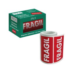 Etiquetas para envíos Dohe - Texto: Frágil - 50 x 100 mm - Rollo 200 etiquetas