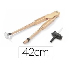 COMPAS PARA ENCERADO FAIBO DE PLASTICO CON ADAPTADOR IMITACION MADERA 42 CM