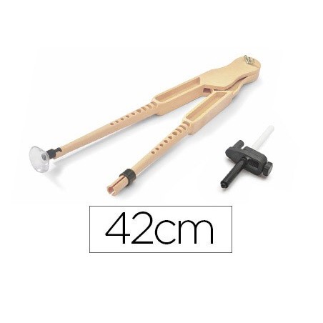 COMPAS PARA ENCERADO FAIBO DE PLASTICO CON ADAPTADOR IMITACION MADERA 42 CM