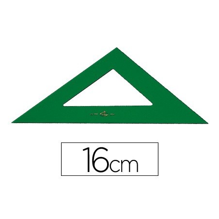 ESCUADRA FABER 16 CM PLASTICO VERDE