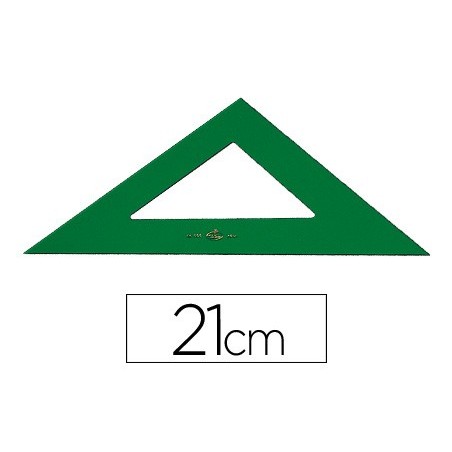 ESCUADRA FABER 21 CM PLASTICO VERDE