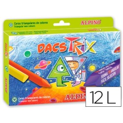 LAPICES CERA DACSTRIX TRIANGUL CAJA DE 12 COLORES