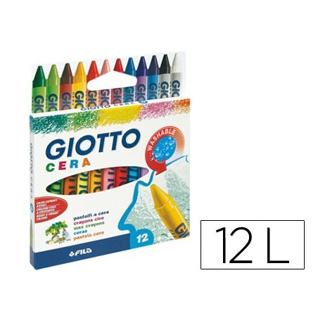 LAPICES CERA GIOTTO CAJA DE 12 COLORES
