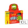 LAPICES CERA GIOTTO SUPER BEBE CAJA DE 10 COLORES SURTIDOS + SACAPUNTAS