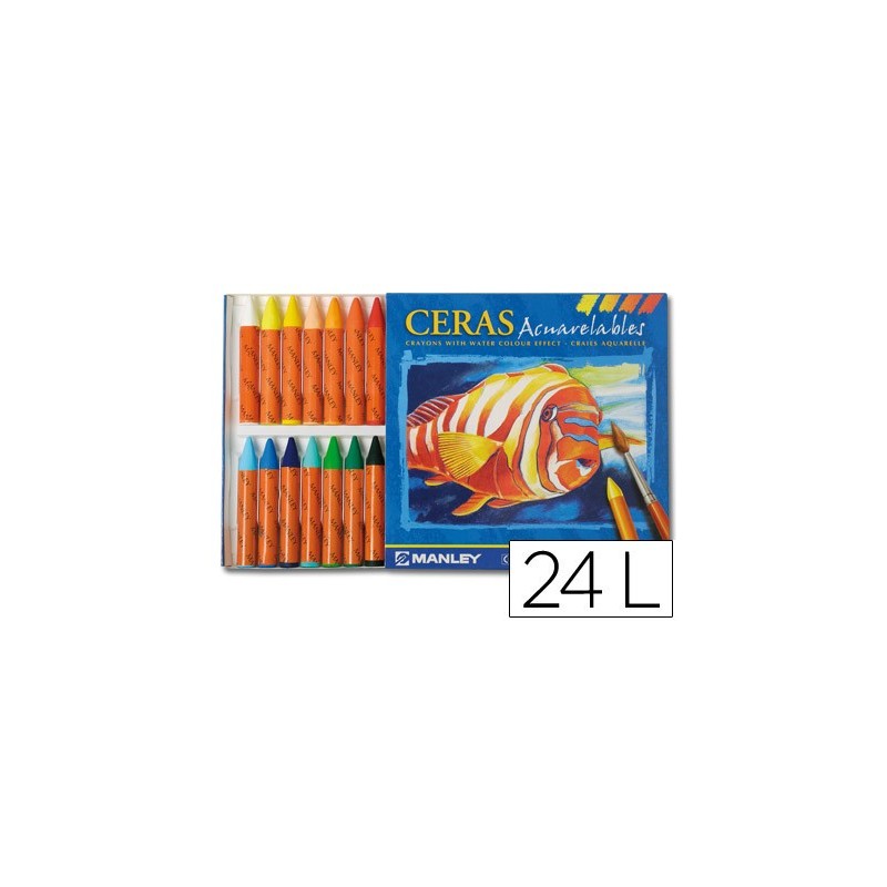 LAPICES DE CERA MASAT ACUARELABLE CAJA DE 24 UNIDADES COLORES SURTIDOS