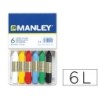 LAPICES CERA MANLEY CAJA DE 6 COLORES REF.106