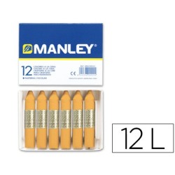 LAPICES CERA MANLEY UNICOLOR OCRE N.26 CAJA DE 12 UNIDADES