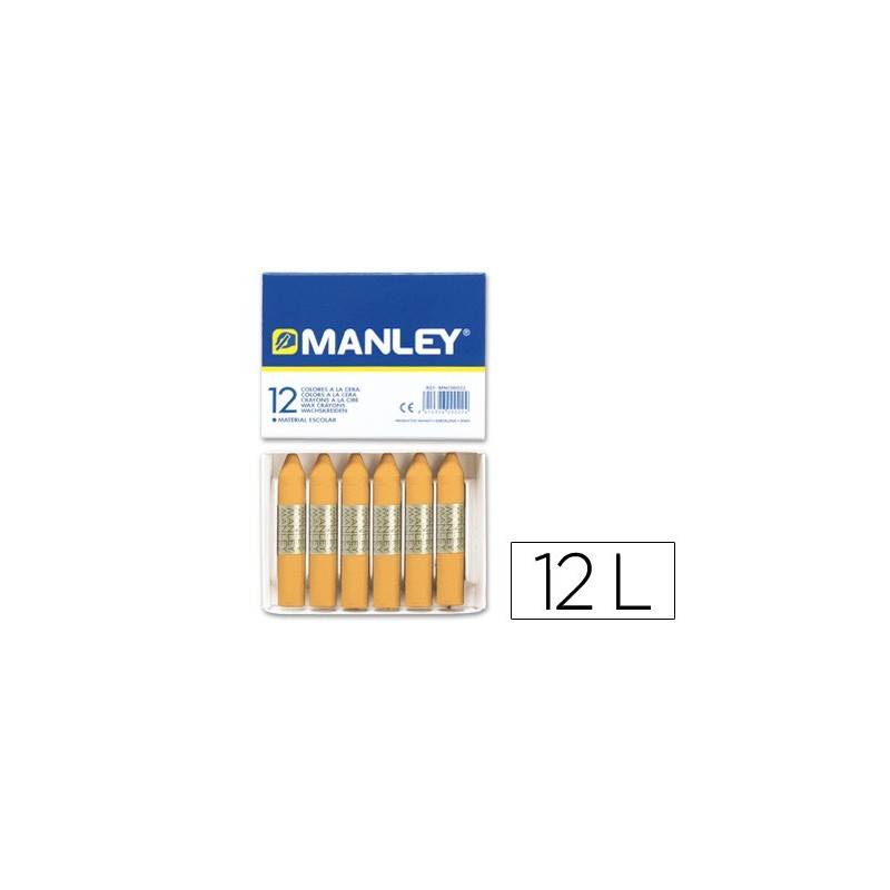 LAPICES CERA MANLEY UNICOLOR OCRE N.26 CAJA DE 12 UNIDADES