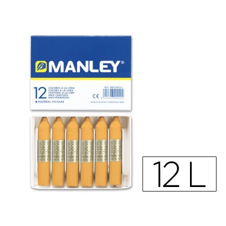 LAPICES CERA MANLEY UNICOLOR OCRE N.26 CAJA DE 12 UNIDADES