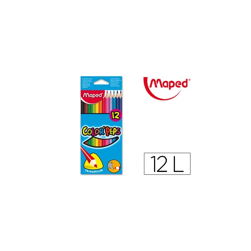 LAPICES DE COLORES MAPED 183212 TRIANGULARES CAJA DE 12UNID