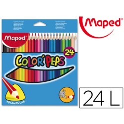 LAPICES DE COLORES MAPED 183224 TRIANGULARES C/ DE 24