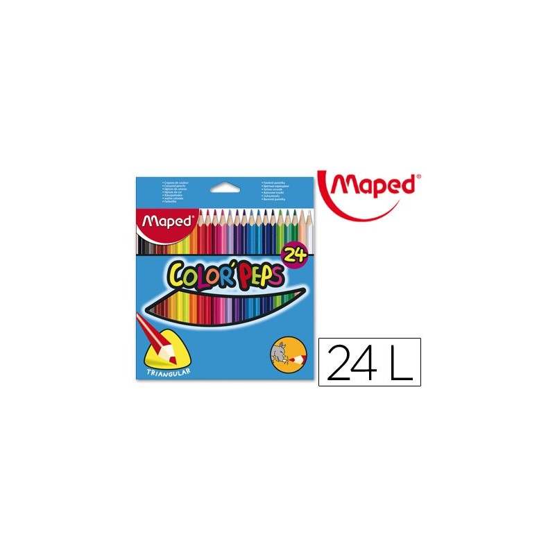 LAPICES DE COLORES MAPED 183224 TRIANGULARES C/ DE 24