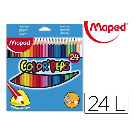LAPICES DE COLORES MAPED 183224 TRIANGULARES C/ DE 24